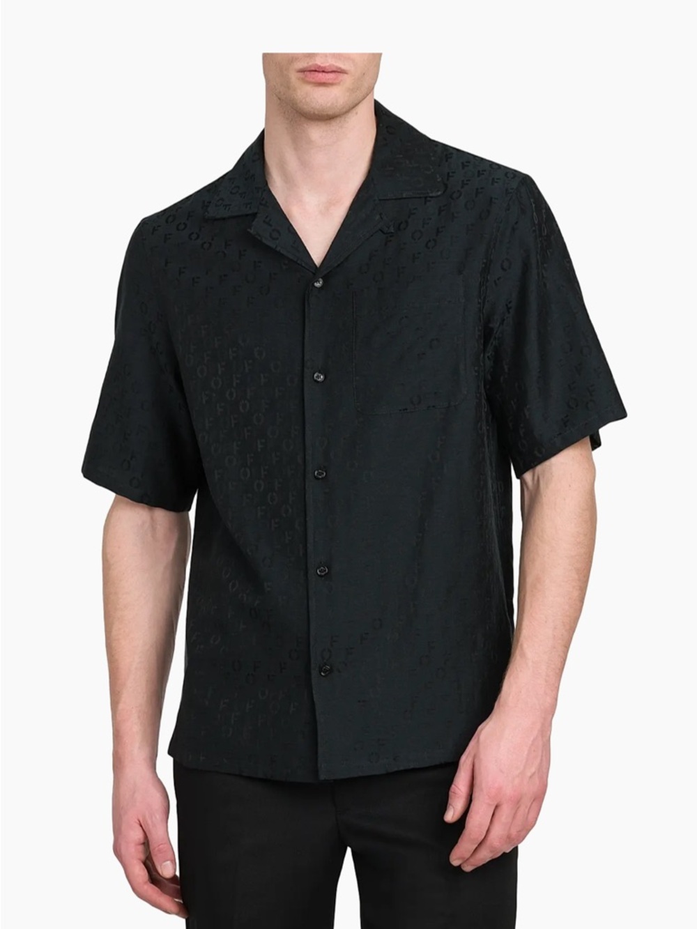 Off-White Off AO Jacquard Silk-Cotton Shirt